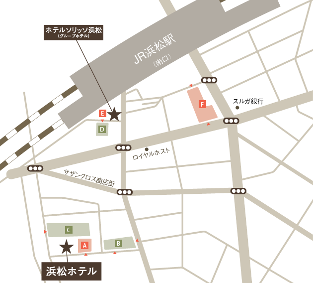 浜松ホテル浜松近辺駐車場マップ